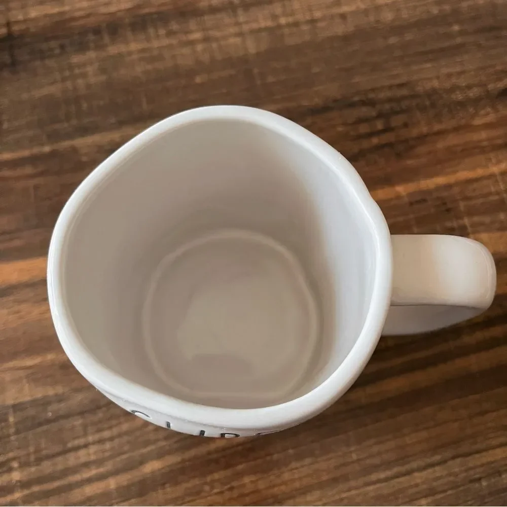 Rae Dunn Artisan Collection by Magenta SUPER MOM White with Black Ceramic Mug